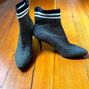 Stuart weitzman metallic sock booties